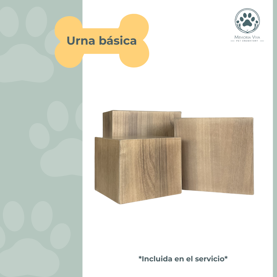 Urna para mascotas en madera personalizada