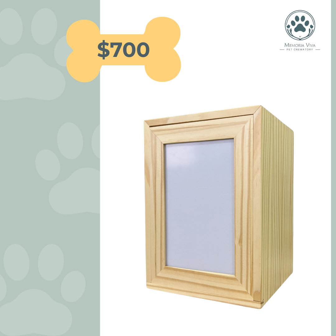Urna para mascotas en madera personalizada